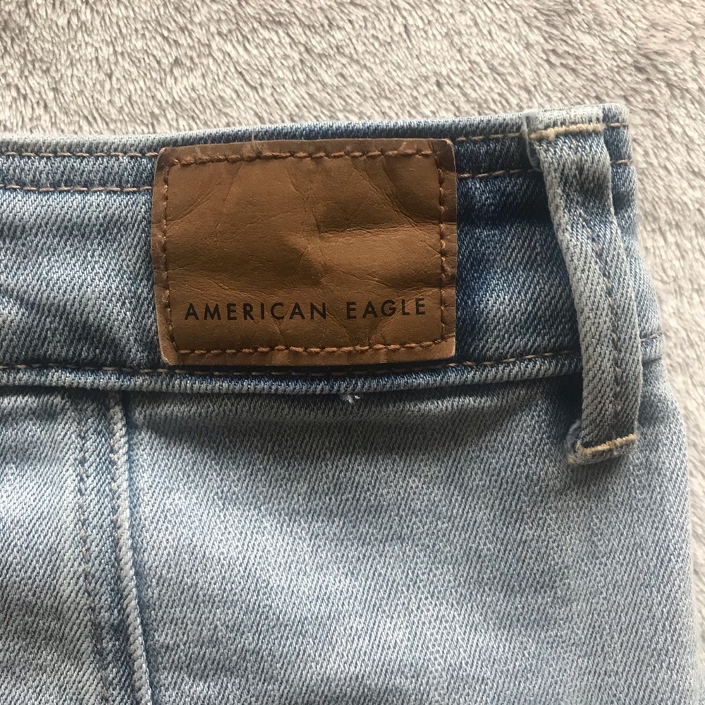 American Eagle Light Wash Denim A-line Skirt - Picture 5 of 8